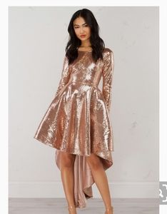 🆕GOLD HIGH LOW DRESS